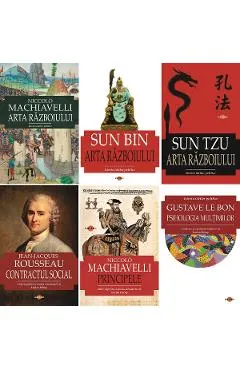 Coperta cărții Pachet 6 carti: Istoria ideilor politice - Niccolo Machiavelli, Sun Bin, Sun Tzu, Jean-Jacques Rou, Gustave Le Bonsseau