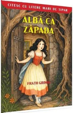 Coperta cărții Alba ca Zapada. Citesc cu litere de tipar