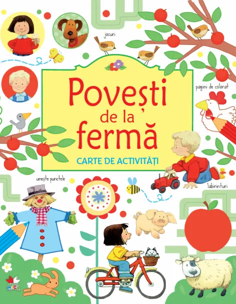 Coperta cărții Povești de la fermă. Carte de activități