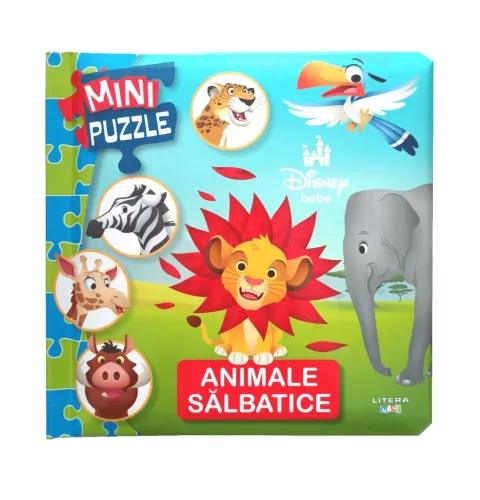 Coperta cărții Disney Bebe. Mini puzzle. Animale salbatice