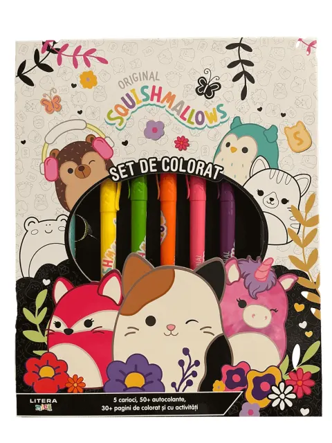 Coperta cărții Original Squishmallows. Set de colorat