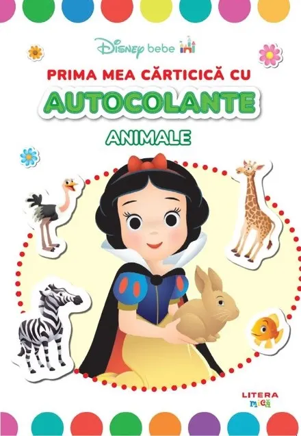 Coperta cărții Disney Bebe. Prima mea carticica cu autocolante. Animale