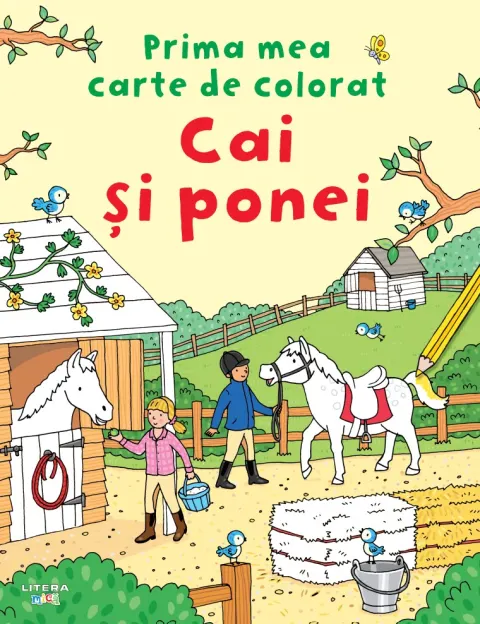 Coperta cărții Prima mea carte de colorat. Cai si ponei