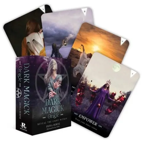 Coperta cărții Dark Magick Oracle: Reveal the Light Within (36 Gilded Cards and 112-Page Full-Color Guidebook)
