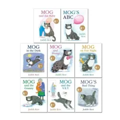 Coperta cărții Mog The Cat Books Series 8 Books Collection Set Pack By Judith Kerr (Mog and The Baby, Mog's ABC, Mog in the Dark, Mog and Bunny, Mog on Fox Night, Mog and the Granny, Mog and the V.E.T & Bad Thing)
