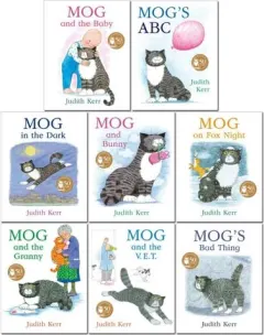 Coperta cărții Mog The Cat Books Series 8 Books Collection Set Pack By Judith Kerr (Mog and The Baby, Mog's ABC, Mog in the Dark, Mog and Bunny, Mog on Fox Night, Mog and the Granny, Mog and the V.E.T & Bad Thing)
