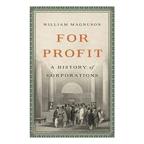 Coperta cărții For Profit, William Magnuson