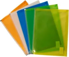 Coperta cărții Mapa plastic A4 cu burduf si inchidere cu fermoar, culoare portocaliu