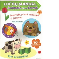 Coperta cărții Lucru manual - Animale de la ferma 70 abtibilduri