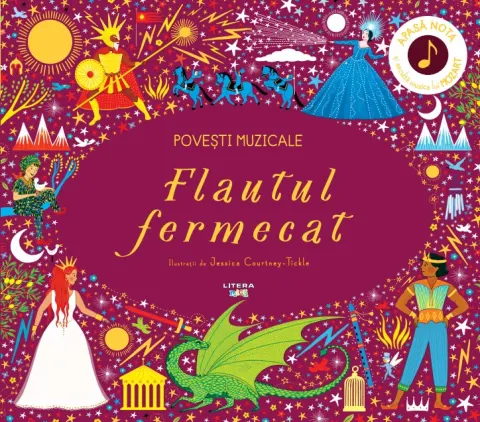Coperta cărții Povești muzicale. Flautul fermecat. Carte cu sunete