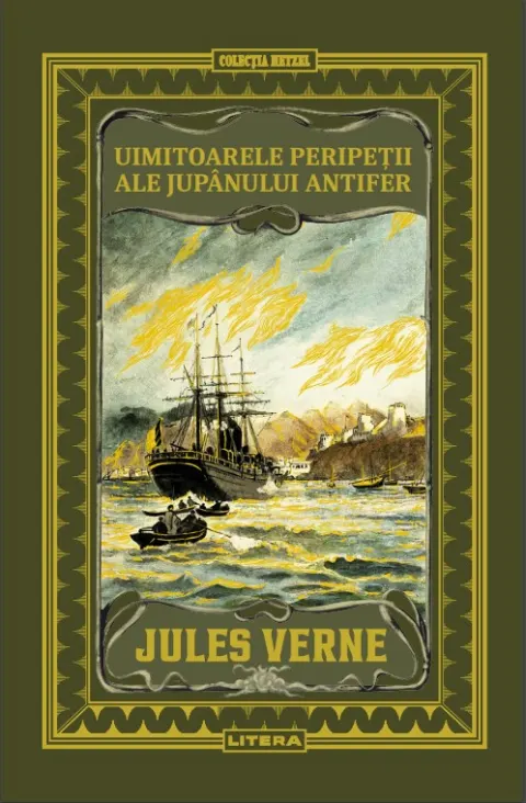 Coperta cărții Uimitoarele peripetii ale jupanului Antifer. Volumul 22. Biblioteca Jules Verne
