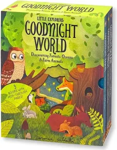 Coperta cărții Peep Inside Goodnight World Little Explorers 3 Books Collection Box Set