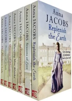 Coperta cărții Anna Jacobs Collection 7 Books Set (The Northern Lady, Persons of Rank, Marrying Miss Martha, Mistress of Marymoor, Replenish the Earth, Seasons of Love, An Independent Woman)