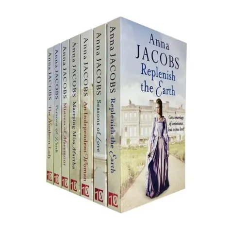 Coperta cărții Anna Jacobs Collection 7 Books Set (The Northern Lady, Persons of Rank, Marrying Miss Martha, Mistress of Marymoor, Replenish the Earth, Seasons of Love, An Independent Woman)
