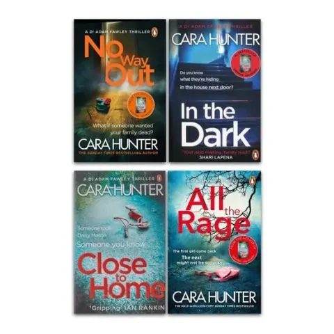 Coperta cărții Cara Hunter DI Fawley Series 4 Books Collection Set - All the Rage, In the Dark, Close to Home, No Way Out