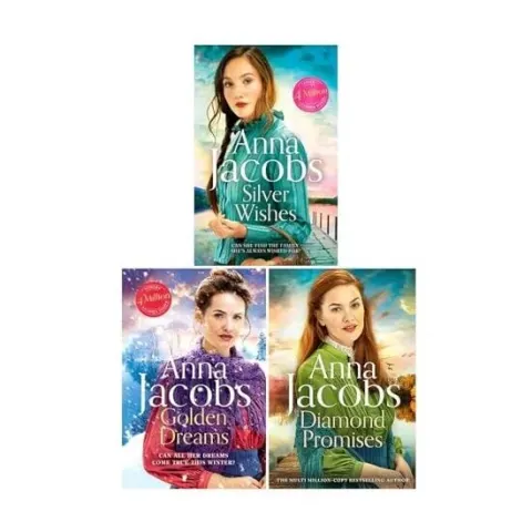 Coperta cărții Anna Jacobs Jubilee Lake Series 3 Books Collection Set (silver Wishes, Golden Dreams, Diamond Promises)