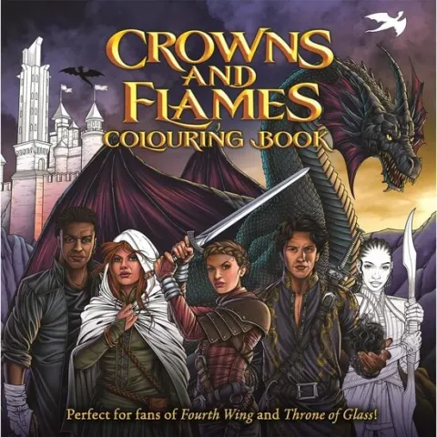 Coperta cărții Crowns And Flames Colouring Book (adult Colouring Book)