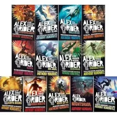 Coperta cărții The Complete Alex Rider Collection by Anthony Horowitz: Missions 1-13 - From Stormbreaker to Nightshade Revenge (13-Book Set)