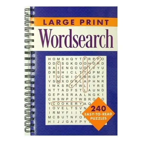 Coperta cărții Large Print Wordsearch- Books Kinokuniya