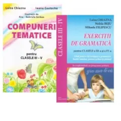 Coperta cărții Pachet Exercitii de gramatica si compuneri tematice pentru clasele II-V (2 carti)