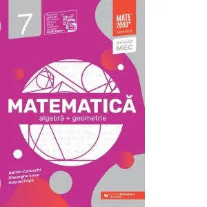 Coperta cărții Matematica. Algebra, geometrie. Clasa a VII-a. Mate 2000 - Standard