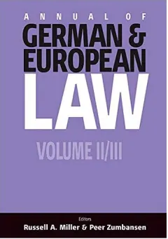 Coperta cărții Annual of German & European Law