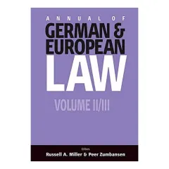 Coperta cărții Annual of German & European Law