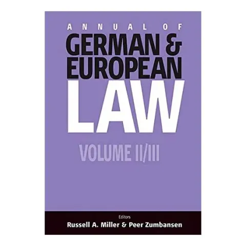 Coperta cărții Annual of German & European Law