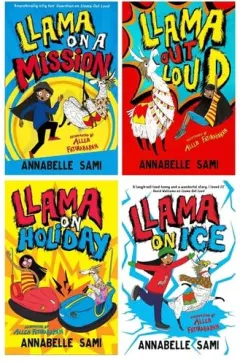 Coperta cărții Llama Out Loud Series 4 Books Collection Set (Llama Out Loud, Llama on a Mission, Llama on Holiday & Llama On Ice)