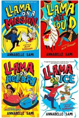 Coperta cărții Llama Out Loud Series 4 Books Collection Set (Llama Out Loud, Llama on a Mission, Llama on Holiday & Llama On Ice)