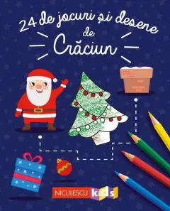 Coperta cărții 24 de jocuri și desene de Crăciun