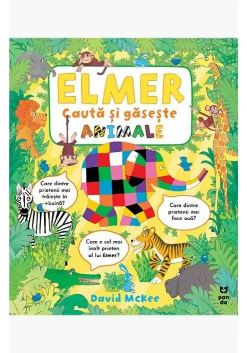 Coperta cărții Elmer cauta si gaseste animale