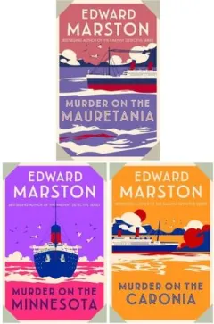 Coperta cărții Edward Marston Ocean Liner Mysteries Collection 3 Books Set (Mauretania, Minnesota, Caronia)