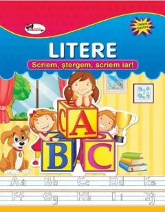 Coperta cărții Litere. Scriem, stergem, scriem iar!