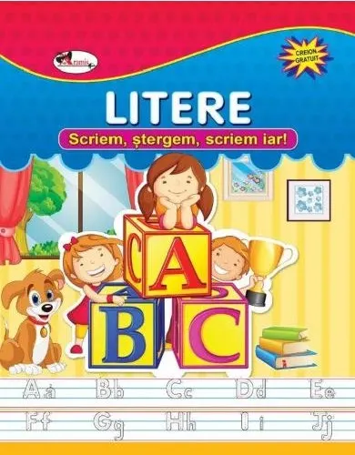 Coperta cărții Litere. Scriem, stergem, scriem iar!