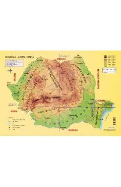 Coperta cărții Plansa: Romania. Harta fizica