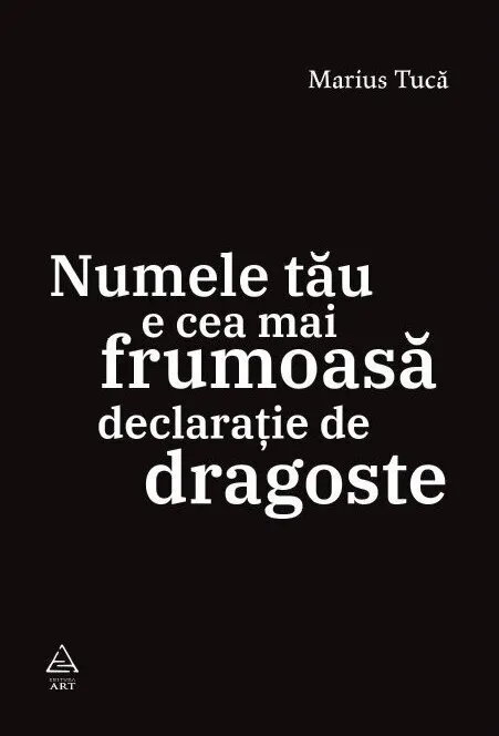 Coperta cărții Numele tău e cea mai frumoasă declarație de dragoste