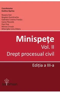 Coperta cărții Minispete Vol.2: Drept procesual civil Ed.3 - Evelina Oprina, Roxana Dan, Bogdan Dumitrache