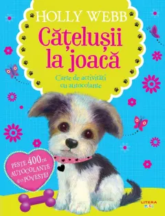 Coperta cărții Catelusii la joaca. Carte de activitati cu autocolante