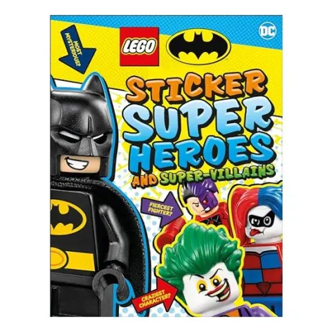 Coperta cărții LEGO Batman Sticker Super Heroes and Super-Villains, DK Publishing