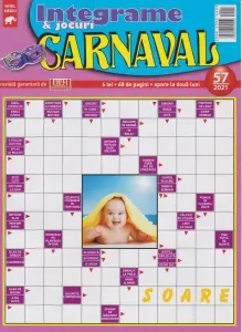 Coperta cărții Integrame si jocuri Carnaval, Nr. 57/2021
