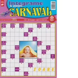 Coperta cărții Integrame si jocuri Carnaval, Nr. 57/2021