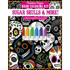 Coperta cărții Creative Pages Neon Coloring Kit Sugar Skulls & More!