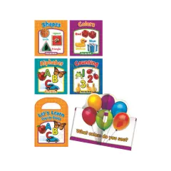 Coperta cărții Small Saddle Stitch Book with Pop Up Page: Let's Learn 4-Books with Carry Case 9781450874687