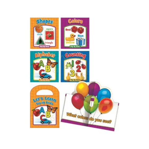 Coperta cărții Small Saddle Stitch Book with Pop Up Page: Let's Learn 4-Books with Carry Case 9781450874687