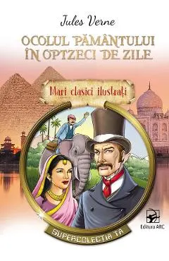 Coperta cărții Ocolul pamantului in optzeci de zile Ed.2023
