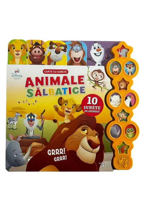 Coperta cărții Disney Bebe. Animale sălbatice. Carte cu sunete