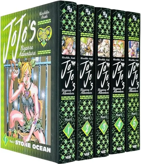Coperta cărții Jojo's Bizarre Adventure: Part 6 - Stone Ocean 5 Books Collection Set (vol 1-5)