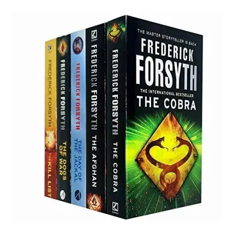 Coperta cărții Frederick Forsyth 7 Books Collection Set (The Cobra, Avenger, The Afghan, The Day of the Jackal, The Kill List, The Dogs of War, The Devil's Alternative)