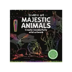 Coperta cărții Sparkpool Majestic Animals (Scratch Art for Adults).